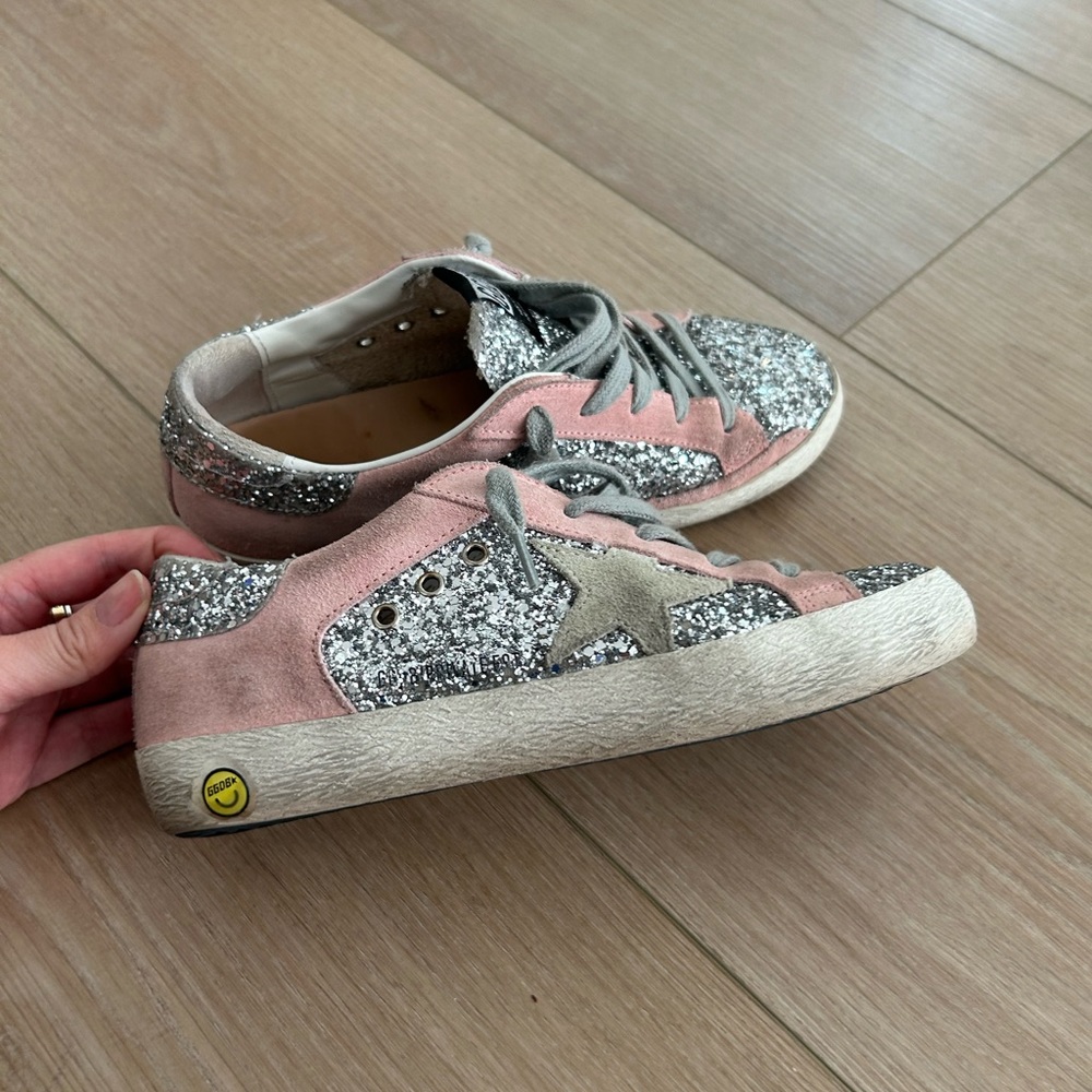golden goose super star sparkle shoes size EU 35 / US 3.5 kids / women US 5.5 - Picture 4 of 8